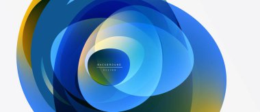 Soyut akışkan şekiller, mavi renkler baskın. Gradyan renkler dinamik görsel efekt yaratır. Modern tasarım ögesi.