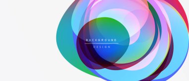 Soyut renkli katmanlar dinamik dairesel tasarım yaratır. Parlak renkler harmanlanır ve modern görsel etki yaratır. Minimalist tarz, temiz estetik..