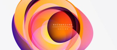Soyut eşmerkezli çemberler, canlı renklerin karışımı. Modern tasarım öğesi, projeler için mükemmel arka plan. Minimalist estetik, dinamik kompozisyon.