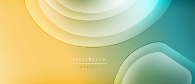 Soyut sıvı şekilleri, canlı gradyanlar. Sarı, yeşil, deniz mavisi renkleri kusursuz bir şekilde harmanlanır. Arka planlar için modern tasarım ögesi.