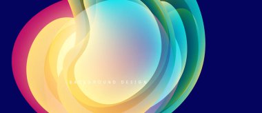 Soyut renkli katmanlar dinamik görsel efekt yaratır. Pürüzsüz gradyanlar harmanlanır, akıcı şekiller oluşur, modern tasarım elementi.