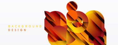 Soyut geometrik şekiller, sıcak renkler baskın gelir. Dinamik bileşim modern görsel etki yaratır. Minimalist tasarım arka planlar için uygundur.