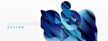 Soyut geometrik şekiller, mavi tonlar, modern tasarım. Minimalist kompozisyon, değişim etkileri, temiz estetik. Uygun arkaplan ögesi.