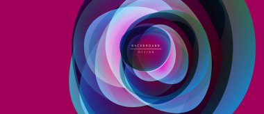 Soyut dairesel katmanlar, canlı renkler karışımı. Modern tasarım, dinamik kompozisyon, metin okuma arka plan tasarımı. Yumuşak eğimler görsel derinlik yaratır.