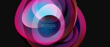 Soyut renkli katmanlar dinamik görsel efekt yaratır. Pembe, mavi, mor renkler harmanlanarak modern arka plan tasarımını oluşturuyor. Metin arkaplan tasarımı okur.