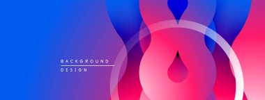 Soyut gradyanlar, dalgalı şekiller, canlı renkler. Modern tasarım, dinamik kompozisyon, arka planlar için uygun.