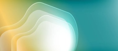 Soyut arkaplan akış katmanları. Renkler altından maviye dönüşür. Yumuşak eğimler ışık efekti yaratır. Minimalist tasarım.