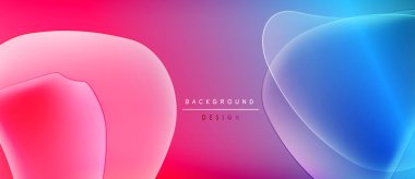 Soyut sıvı şekiller, canlı renklerin karışımı. Pembe, mavi renkler dizaynın hakimi. Modern arkaplan dijital projeler için mükemmel.