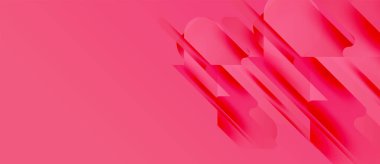 Soyut pembe tasarım. Katmanlı şekiller dinamik görsel efektler yaratır. Minimalist kompozisyon, modern estetik, canlı renk paleti.