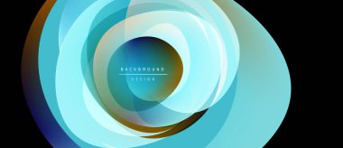 Soyut katmanlı şekiller dinamik görsel efekt yaratır. Mavi, deniz mavisi, kahverengi renkler kusursuz bir şekilde harmanlanır. Modern tasarım ögesi.