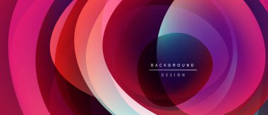 Soyut renkli çemberler dinamik arkaplan yaratır. Gradyan renkler karışıyor, konsantre katmanlar oluşturuyor. Görseller için modern tasarım ögesi.