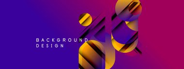 Soyut geometrik şekiller mor renkle örtüşür. Modern tasarım elementleri dinamik görsel etki yaratır. Metin arkaplan tasarımı okur.