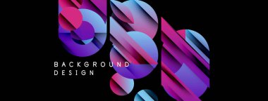 Soyut geometrik şekiller, canlı renkler, dinamik bileşim. Modern tasarım elementleri çarpıcı görsel etki yaratır. Arkaplan eğimleri, katmanlar.