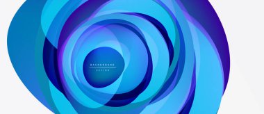 Soyut mavi tasarım. Eşmerkezli daireler dinamik görsel akış yaratır. Modern, enerjik, arka plan veya sunumlar için uygun.