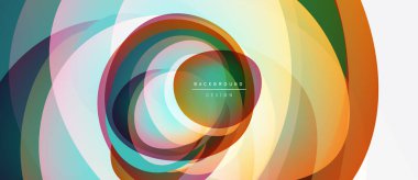 Soyut renkli katmanlar girdap oluşturur. Parlak renkler harmanlanarak, dinamik görsel efekt oluşturur. Modern tasarım ögesi.