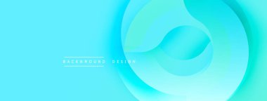 Soyut turkuaz katmanlar dinamik akış arkaplanı oluşturur. Yumuşak eğimli minimalist tasarım, modern estetik.