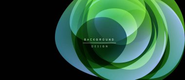 Soyut girdap katmanları, yeşil renkler baskın. Modern tasarım öğesi, dinamik bileşim, temiz estetik. Arkaplan yenilik ve teknoloji öneriyor.