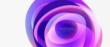 Soyut katmanlar dinamik mor, pembe tasarım yaratır. Konsantrik şekiller derinliği, modern estetiği akla getiriyor. Mevcut en küçük metin.