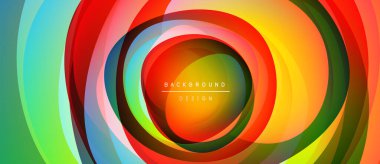 Soyut renkli katmanlar dinamik dairesel tasarım yaratır. Canlı renkler harmanlanır ve büyüleyici bir görsel etki yaratır. Modern, enerjik kompozisyon.