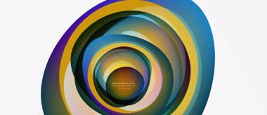 Soyut renkli katmanlar sarmal etki yaratır. Modern tasarım, canlı renkler, dinamik kompozisyon. Dijital projeler için arkaplan ögesi.