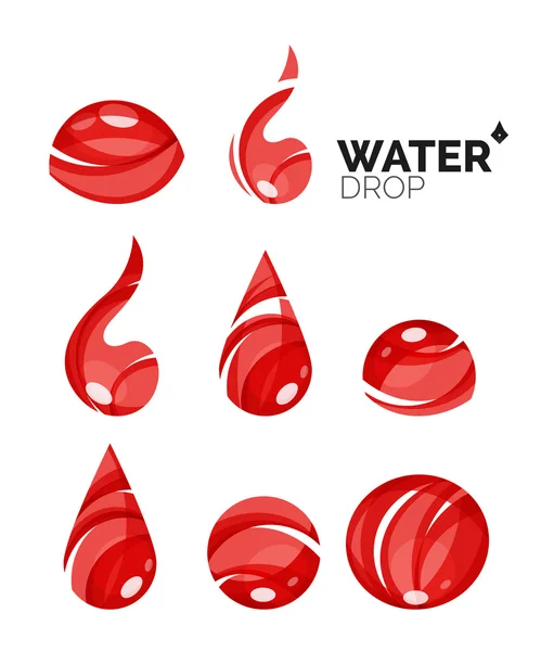 Set of abstract eco water icons — Stock Vector