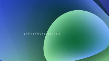 Soyut akışkan şekiller harmanlanır, canlı mavi, yeşil gradyanlar oluşturur. Minimalist tasarım, koyu arkaplan akış biçimlerini vurgular.