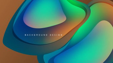 Soyut sıvı şekilleri örtüşür, canlı renkler harmanlanır. Koyu arkaplan, çağdaş tasarım elementinin akış biçimlerini vurgular.