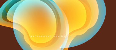 Soyut sıvı şekiller, canlı renklerin karışımı. Turuncu, yeşil, sarı dinamik arkaplan tasarımı yaratır. Yumuşak eğimler modern estetik sunar.