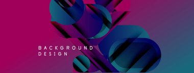 Soyut tasarım canlı katmanlar, gradyanlar içerir. Pembe, mor, mavi renkler dinamik görsel efekt yaratır. Metin arkaplan tasarımı okur.