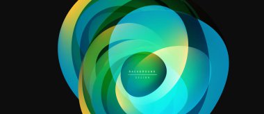 Soyut dairesel tasarım. Canlı renkler harmanlanarak, dinamik görsel efekt yaratır. Çeşitli projeler için modern arkaplan.