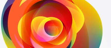 Soyut çiçek tasarımı. Canlı katmanlar dinamik ve renkli bileşimler yaratır. Modern estetik, arka planlar ve sunumlar için uygun..