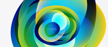 Soyut katmanlar girdap oluşturur. Canlı maviler, yeşiller, sarılar kusursuz bir şekilde harmanlanır. Modern tasarım hareketi, enerjiyi, derinliği çağrıştırıyor.