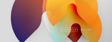 Soyut renkli şekiller dinamik görsel efektler yaratır. Gradyan renkler düzgün bir şekilde harmanlanarak modern estetik sunuyor..