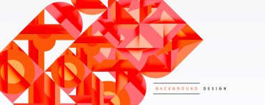 Soyut geometrik şekiller, canlı kırmızı renkler, dinamik kompozisyon. Modern tasarım ögesi, arkaplan ve sunumlar için uygun.
