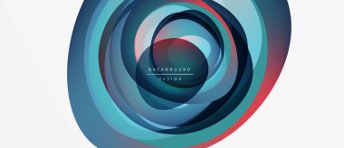 Soyut eşmerkezli daireler, canlı renkler, modern tasarım. Metin kaplamalı arkaplan ögesi, temiz estetik.