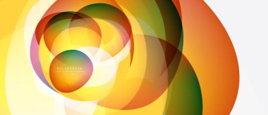 Soyut girdap şekilleri, canlı renklerin karışımı. Turuncu, sarı, yeşil dinamik görsel efekt yaratır. Modern tasarım ögesi.