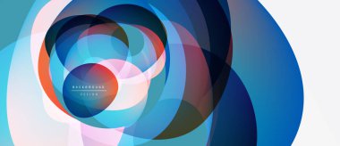 Soyut dairesel katmanlar dinamik görsel efekt yaratır. Renkler karışır, girdap oluşturur. Modern tasarım ögesi.