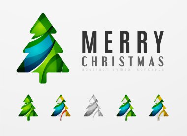 Soyut Noel ağacı simgelerin ayarlamak