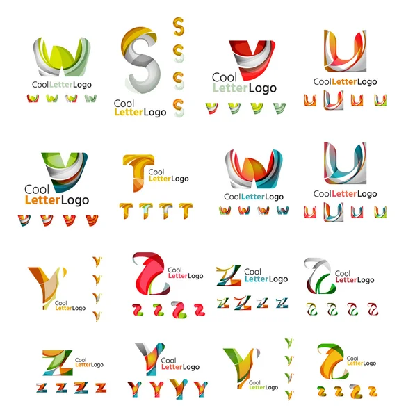 Set of colorful abstract letter — ストックベクタ