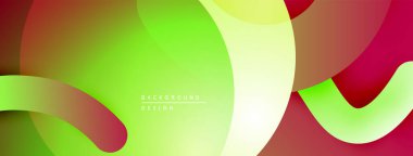 Soyut gradyanlar çakışıyor, dinamik görsel akış yaratıyor. Renkler harmanlanır, yeşiller, sarılar modern arka plan tasarımı. Pürüzsüz şekiller hareketi işaret eder.