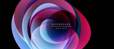 Soyut renkli katmanlar dinamik dairesel tasarım yaratır. Canlı gradyanlar harmanlanarak, akışkan görsel etki oluşturur. Modern estetik.