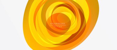 Soyut turuncu girdap tasarımı. Eşmerkezli daireler dinamik görsel efekt yaratır. Çeşitli projeler için modern arkaplan ögesi.