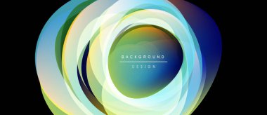 Soyut eşmerkezli çemberler. Canlı renkler harmanlanarak, dinamik görsel efekt yaratır. Metin, arkaplan tasarımını merkezden okur.