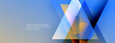 Soyut geometrik şekiller çakışıyor. Mavi, altın rengi modern arka plan tasarımı yaratır. Gradyan yavaşça karışır, görsel ilgi gösterir.