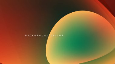 Soyut gradyanlar harmanlanarak sıvı şekiller oluşturur. Daha serin yeşilliklere geçiş, koyu arkaplan üzerine kuruludur. Minimalist tasarım.