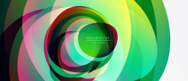 Soyut renkli girdaplar dinamik görsel efekt yaratır. Eşmerkezli daireler canlı renkleri harmanlayarak modern arkaplan tasarımı oluşturur.