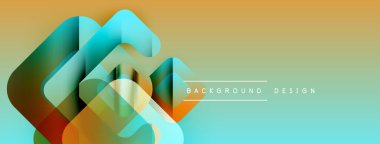 Soyut geometrik şekiller örtüşüyor, canlı renk eğimleri yaratıyor. Modern tasarım dinamik, taze ve arka planlar için uygun..