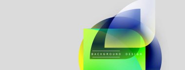 Soyut tasarım özellikleri katmanlı şekiller, canlı renkler, metin elementleri. Arka planlar ve sunumlar için modern estetik.