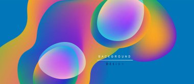 Soyut sıvı şekiller, canlı renklerin karışımı. Modern tasarım, pürüzsüz gradyanlar dinamik görsel deneyimler yaratır. Arkaplanda metin ögeleri.