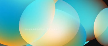 Soyut sıvı şekiller, canlı renklerin karışımı. Gradyan arka plan modern görsel efekt yaratır. Yumuşak geçişler, dinamik kompozisyon.